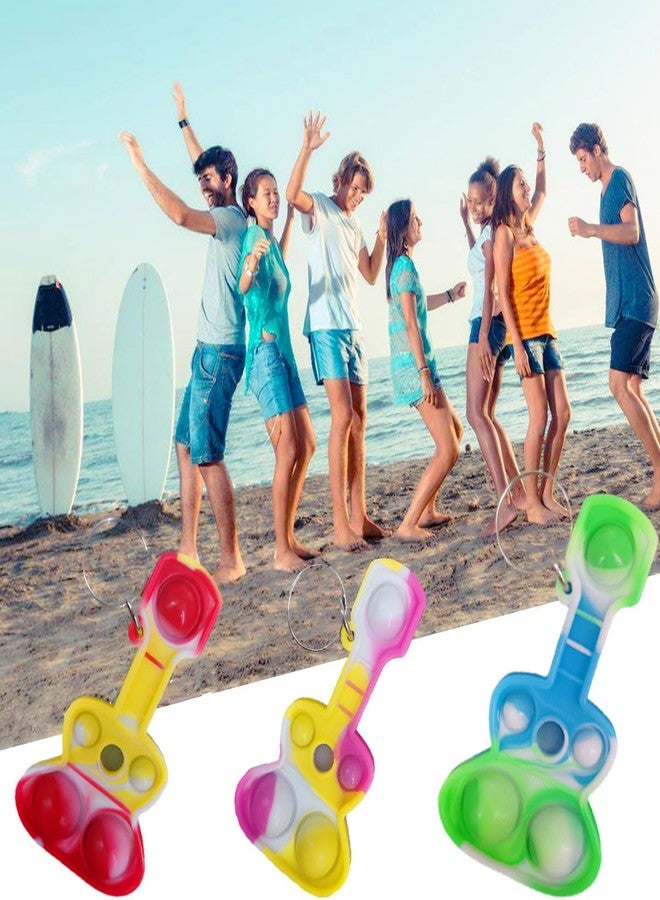 Roaqua (Students Birthday Gifts and Party Favors 100 Packs Guitar Bulk Mini Pop for Adult Kids,Sensory Small Bubble Fidget Music Prize - Image 2